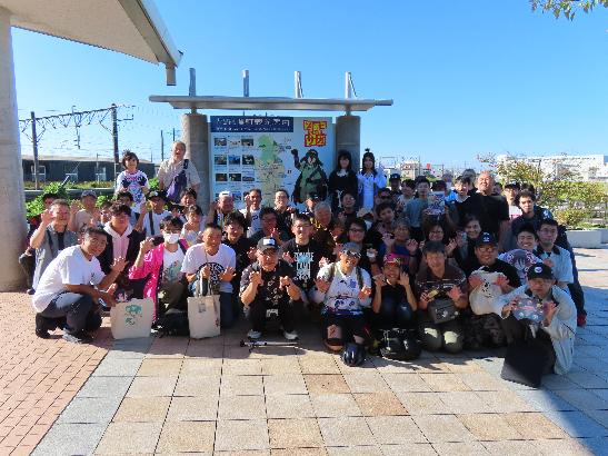 ゾンビランドサガコラボデザイン観光案内除幕式